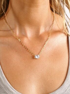 NWT Melinda Maria Gold “Hello Gorgeous Micro Samantha Chain” Necklace